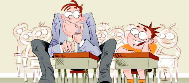 Papás pilosos con la educación |