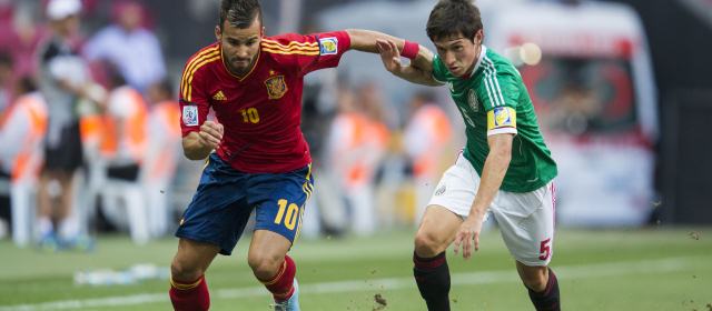 La selección española sub-20 sufrió ante México (2-1) para alcanzar los cuartos de final del Mundial. Foto AP