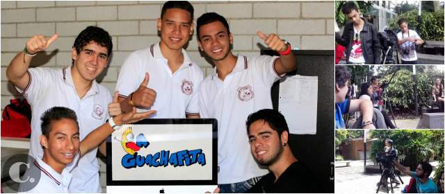 La Guachafita, serie web hecha en el colegio | En 2012 Eafit creó el laboratorio audiovisual. Ahora produce periódicos virtuales y series web. FOTOS MANUEL SALDARRIAGA, CORTESÍA