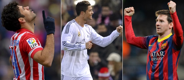 Barcelona y Atlético consiguieron triunfo en los octavos de la Champions, Real Madrid debuta el próximo miércoles. FOTOS AFP