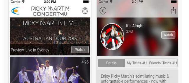 Ricky Martin lanza aplicación para verlo en concierto de forma personalizada