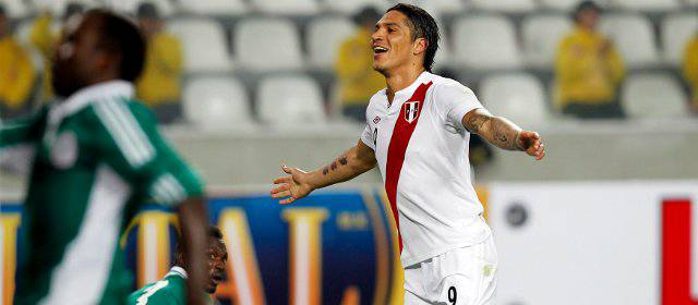 Chorrillano Palacios se despidió en victoria de Perú ante Nigeria | José Paolo Guerrero anotó el tanto de la victoria de Perú ante Nigeria en duelo amistoso. FOTO REUTERS