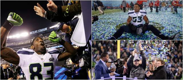 "Fútbol total" de Seahawks pasó por encima de la leyenda Peyton | El festejo tras la victoria de Seahawks en el Super Bowl, el domingo en la noche. FOTOS Reuters y AP