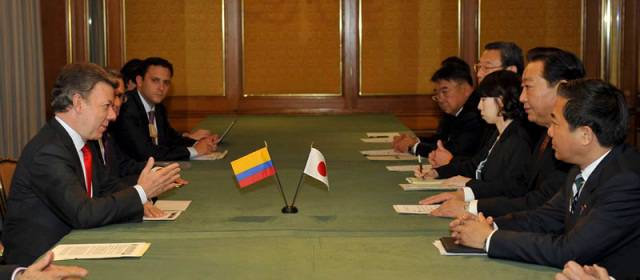 Presidente Santos confirmó inicio de negociaciones para un TLC con Japón | El presidente Santos los equipos técnicos dieron el visto bueno para el inicio de las negociaciones. FOTO CORTESÍA PRESIDENCIA