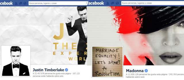 Foto Facebook Justin Timberlake y Madonna
