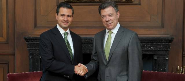 Enrique Peña, presidente electo de México, realiza una gira por Suramérica. Este martes, tras su diálogo con Juan Manuel Santos, viajará a Brasil. Cortesía Presidencia de la República.