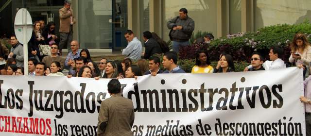 A los juzgados aún no llega la plata para su descongestión | Los juzgados de Bogotá están en paro en protesta por eliminación de despachos. FOTO COLPRENSA