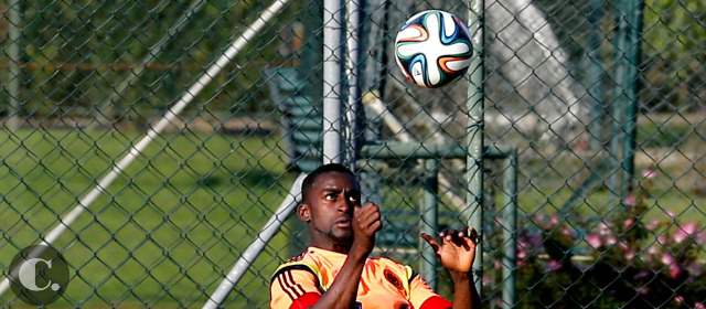 Feliz y motivado: Jackson | Jackson Martínez, alternativa de ataque y potencia ante los africanos. FOTO Juan Antonio Sánchez, enviado especial