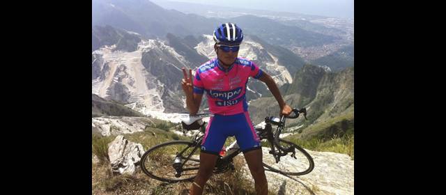 Winner, sorprende el nuevo escalador | El boyacense Winner Anacona Gómez, debutante en la Vuelta a España. FOTO CORTESÍA FEDECICLISMO