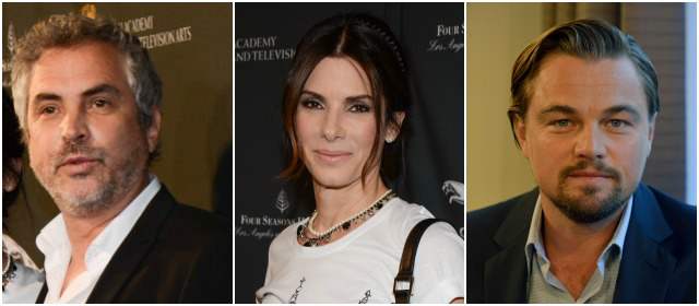 Fotos archivo. Alfonso Cuarón, Sandra Bullock, Leonardo DiCaprio