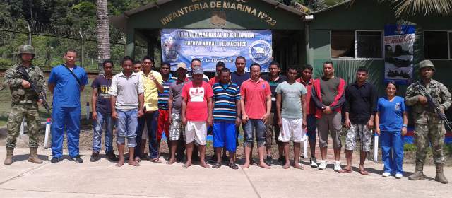 Armada Nacional encuentra a 29 inmigrantes ilegales en Chocó | Cortesía: Armada Nacional