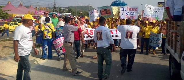 Marcha de apoyo a Enilce López se realizó en Cartagena | Foto: Colprensa/ El Universal