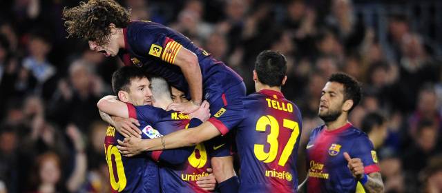 Messi llegó a 17 fechas consecutivas marcando gol en España | El argentino ingresó en la segunda etapa, reservado para el juego del martes frente al Milán FOTO AP