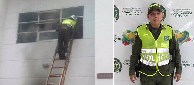 Un policía salvó de las llamas a una niña y a una mujer | Colprensa