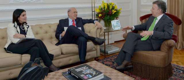 Colombia comienza en firme proceso de adhesión a la Ocde | El secretario General de la OECD, Ángel Gurria, se reunió ayer con el presidente Juan Manuel Santos.