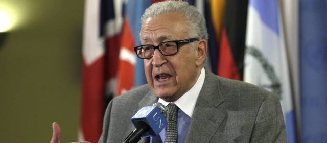 Mediador para Siria buscará consenso entre E.U. y Rusia con miras a solución de la crisis | Lajdar Brahimi El mediador calificó de "preocupante" la situación en el país árabe en una rueda de prensa tras entrevistarse con al Asad. FOTO AP