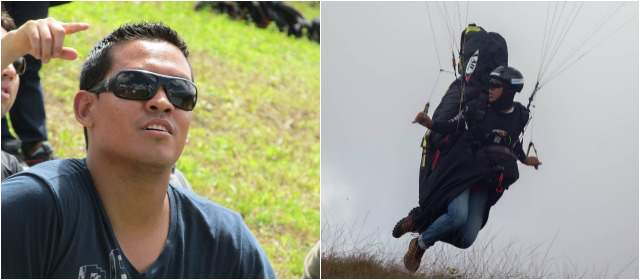 Julián, el hombre que vuela a 5.200 metros de altura | Un total de 112 kilómetros por hora es el registro de velocidad que tiene Julián Andrés Carreño en parapente. FOTO cortesía