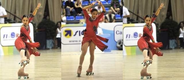 Bronce de Vivi es como oro | Con un puntaje de 253.700, Osorio fue bronce en Reus. Fraschini, oro con 263.500, Stibilj, plata con 259.300. FOTO LUIS RAMÍREZ