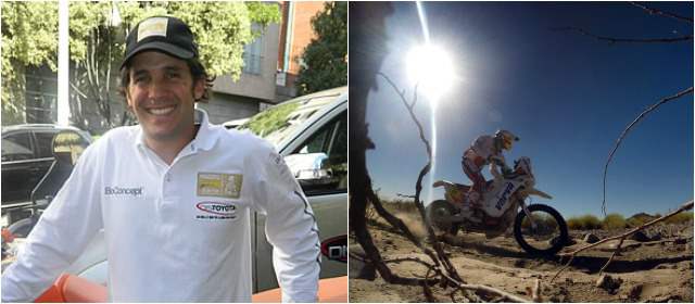 Dakar es un infierno y Juan Sebastián Toro lo comprobó | El sol acompaña a los pilotos en el trayecto por el desierto argentino. Juan Sebastián Toro, en recuadro. FOTO AFP
