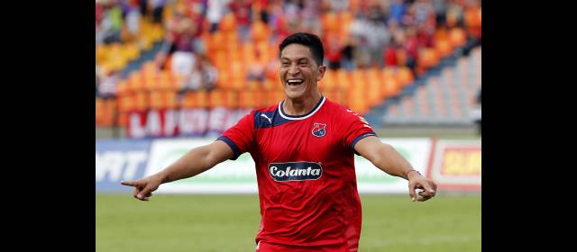 Ganar y esperar, la realidad roja | El argentino Germán Cano llegó a 16 goles con el DIM. Este año suma siete en nueve partidos (0,77% por encuentro). FOTO JAIME PÉREZ