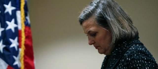 "Que se joda la UE", otro lío diplomático para E.U. | Pensativa se vio a la secretaria adjunta de Estado de E.U. para Europa, en una rueda de prensa en la que minimizó el hecho. FOTO AP