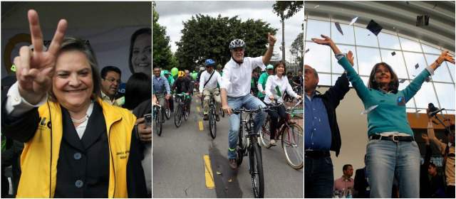 La guerra sucia en la campaña les baja el perfil a tres candidatos | Clara López, Enrique Peñalosa y Marta Lucía Ramírez cerraron sus campañas en actos públicos. FOTOS COLPRENSA