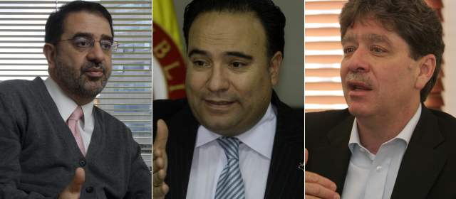 Empresarios piden barajar más candidatos para la presidencia de la Andi | Hernando José Gómez, Luis Guillermo Plata y Bruce Mac Master. Foto: Colprensa