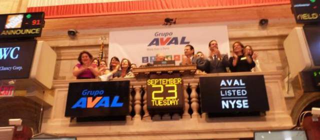 Grupo Aval debuta con acción en bolsa de Nueva York |