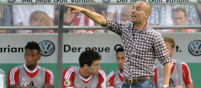 Guardiola todavía no ha tomado una decisión en si va a jugar con Mario Mandzukic como punta o si optará por un falso nueve con Thomas Müller. FOTO AP