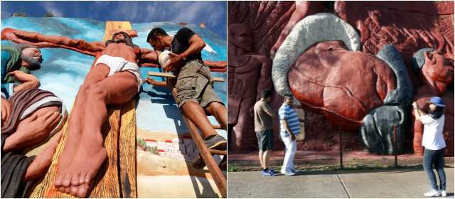 Las barrancas que son lienzos | Las obras de Carlos, en Cali, son un atractivo turístico más de la ciudad. FOTOS MANUEL SALDARRIAGA