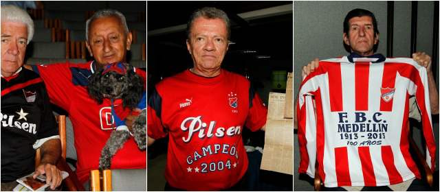 Hasta inmortalidad piden para el DIM | Darío Pimiento (arriba) dice que tiene una colección de recortes del DIM. Fernando Burgos exhibe una camiseta. FOTOS JAIME PÉREZ