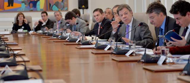 Paro agrario y orden público, razones de renuncia en pleno de ministros a Santos | La Casa de Nariño informó de la renuncia protocolaria luego de un Consejo de Ministros. Foto: Presidencia