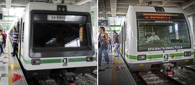 El Metro enmascara sus trenes para ahorrar consumo de energía | FOTOS MANUELA PALACIO Y CORTESÍA