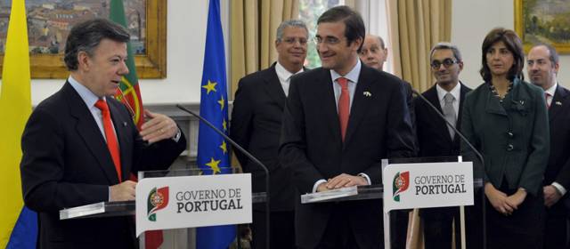 En caso de Interbolsa, el Gobierno actuó de manera oportuna, reiteró el presidente Santos | El presidente dio una rueda de prensa luego de su reunión con el Primer Ministro de Portugal, Pedro Passos Coelho. Foto Presidencia de la República