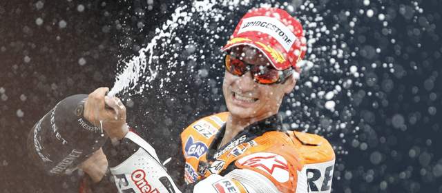 Dani Pedrosa conquistó el Gran Premio de Alemania de MotoGP | Reuters | Dani Pedrosa en el éxtasis del triunfo.