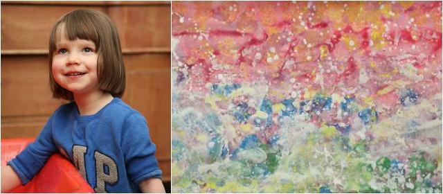 Niña autista de tres años vendió sus pinturas por más de 1.200 dólares