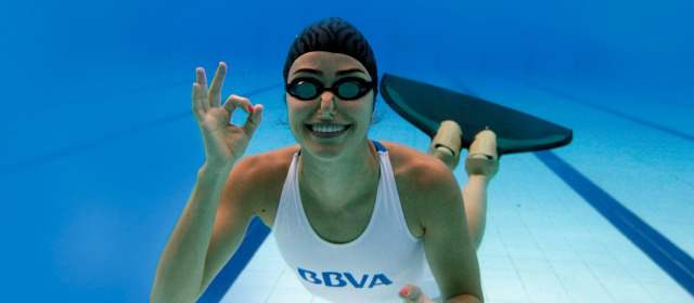 Sofía Gómez traza sus límites en la piscina | Sofía Gómez Uribe, practicante de apnea. FOTOS MANUEL SALDARRIAGA