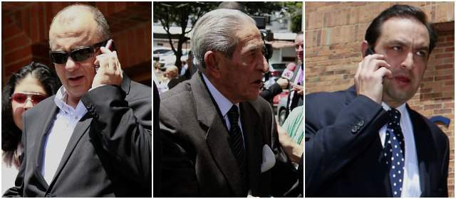 Jota Mario Valencia, Jorge Alfredo Vargas y Alberto Piedrahíta Pacheco llegaron temprano a la velación. Fotos Colprensa