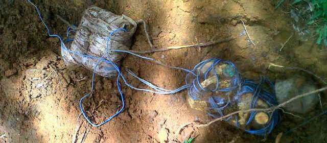 Estos fueron los elementos encontrados y posteriormente detonados de manera controlada. FOTO CORTESÍA @MiOriente