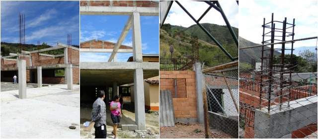 En 85 municipios hay obras de colegios abandonadas | Así era el panorama de algunas escuelas que no terminaron. FOTOS Cortesía Gobernación.