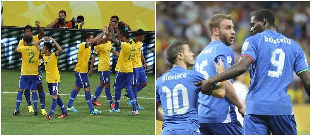 Brasil e Italia en la semifinal de la Copa Confederaciones