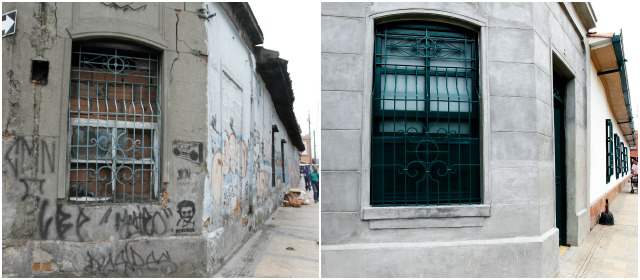 La casa Zea, restaurada, será usada para el arte | Casa Zea está cerca a la Placita homónima. La foto inferior es de 2013; la superior, de ayer. FOTOS JAIME PÉREZ Y DONALDO ZULUAGA