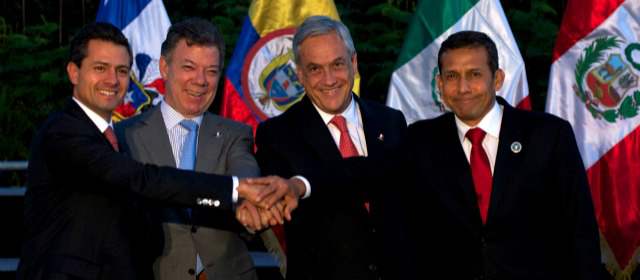 La del Pacífico, alianza con retos y oportunidades en el horizonte | Enrique Peña Nieto, Juan Manuel Santos, Sebastián Piñera y Ollanta Humala, los mandatarios de la Alianza del Pacífico que mañana firmarán el acuerdo marco de comercio. FOTO COLPRENSA