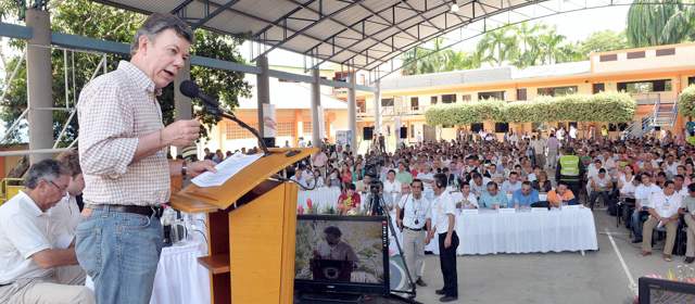Presidente Santos anunció lanzamiento de Operación Troya II | Cortesía Presidencia | Se combatirá, especialmente, delitos como la minería ilegal y la extorsión en Córdoba y Urabá.