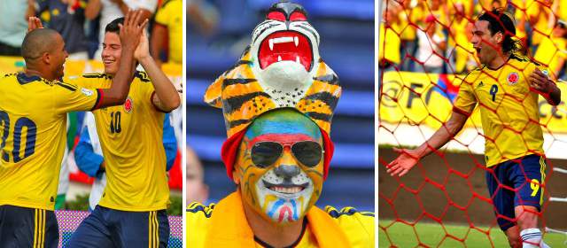 Fiesta en la tribuna y goles en la cancha, el mejor complemento para la selección Colombia. FOTO JUAN ANTONIO SÁNCHEZ