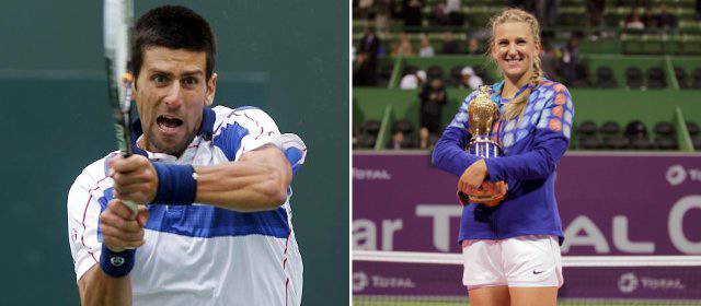 Djokovic y Azarenka siguen siendo los reyes del tenis | Djokovic y Azarenka, los número uno del tenis mundial. FOTOS REUTERS