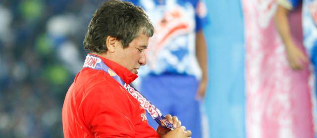 Bolillo Gómez felicitó a Millonarios por su título número 14 | FOTO HERNÁN VANEGAS