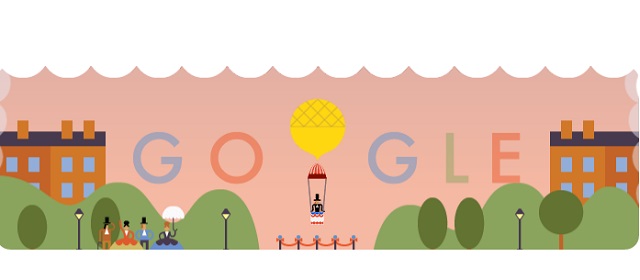 El Doodle es interactivo. El globo se puede controlar con el teclado. Foto: Cortesía