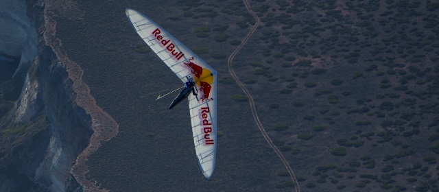 Jonny Durand es el mejor practicante de ala delta del mundo. Completó su gran carrera con dos récords increíbles en velocidad. Foto cortesía Red Bull
