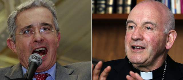 Uribe le responde a monseñor Augusto Castro que no es guerrerista |
